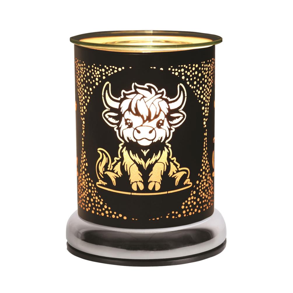 Aroma Black Highland Cow Touch Electric Wax Melt Warmer £21.59